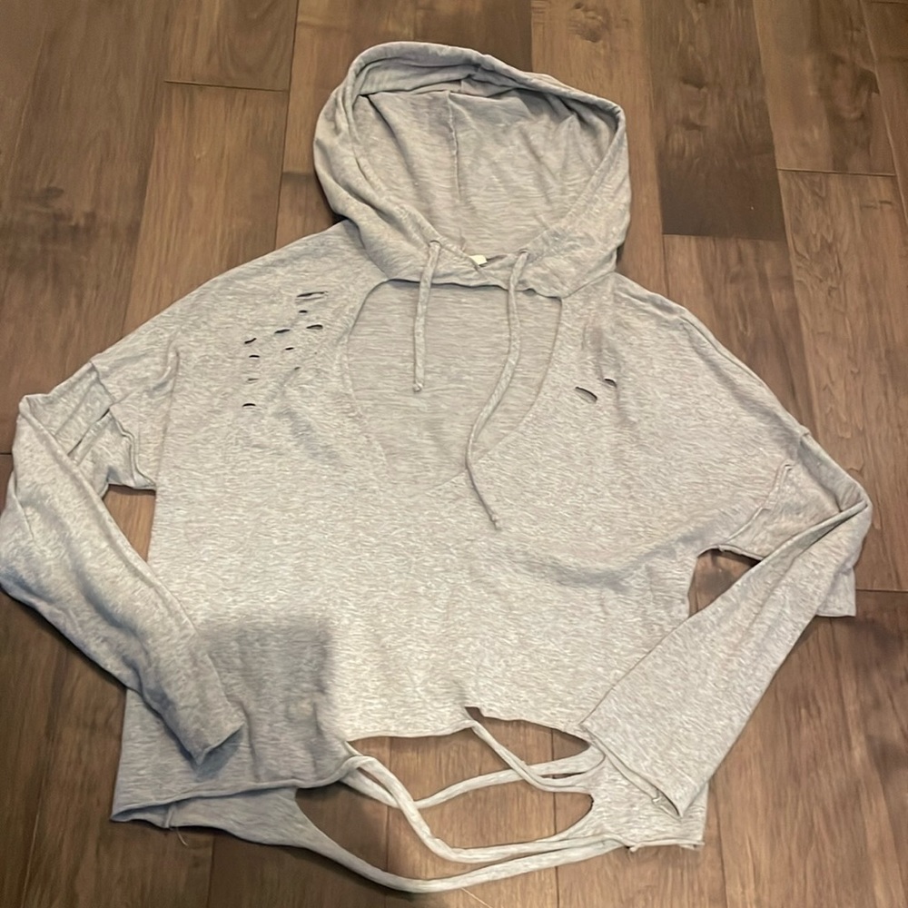 Best with jeans long sleeve grey hoody